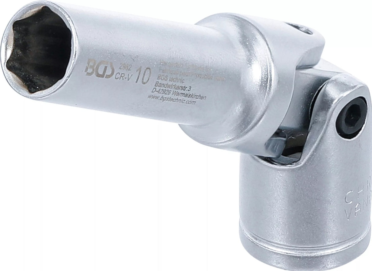 GLOW PLUG JOINT SOCKET, HEXAGON | 10 MM (3/8") DRIVE | 10 MM (2982)