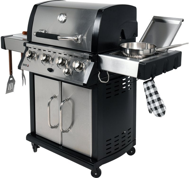 GAS BBQ GRILL YOKATE 4+1 STAINLESS STEEL 17,5KW (YG-20013)