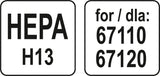 FILTER HEPA H13 FOR 67110 AND 67120 (67115)