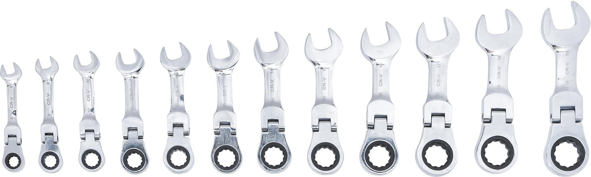 RATCHET COMBINATION WRENCH SET | EXTRA SHORT | 8 - 19 MM | 12 PCS. (30003)