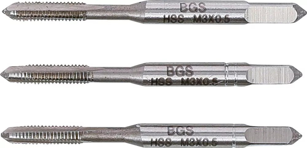 TAP SET | STARTER, PLUG, BOTTOMING TAP | HSS-G | M3 X 0.5 | 3 PCS. (930)