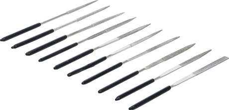 DIAMOND FILE SET | STRAIGHT | 140 X 3 MM | 10 PCS. (1920)