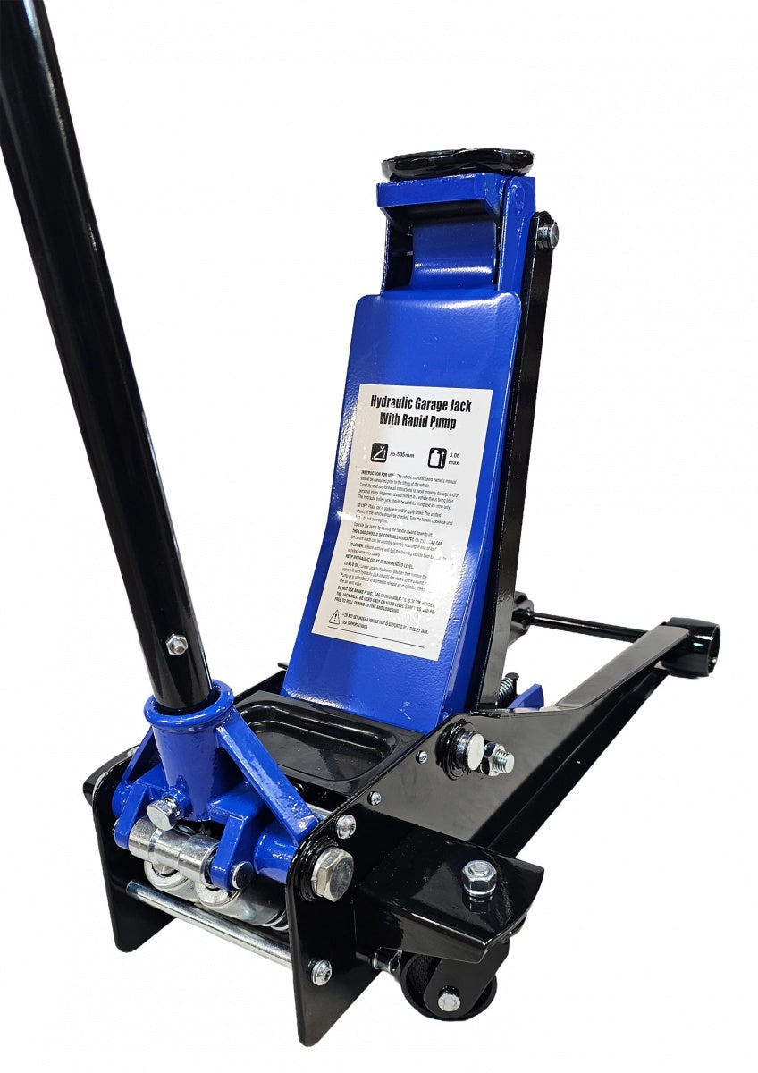 JACK WITH WHEELS | LOW PROFILE | DOUBLE PISTON | 75- 505 MM | 3 T (FJ25-D)