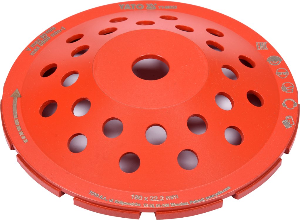 DIAMOND GRINDING CUP 180MM THREAD M14 (YT-60323)