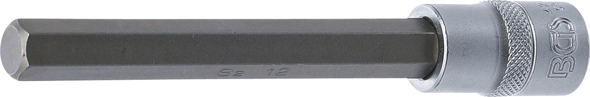 BIT SOCKET | LENGTH 140 MM | 12.5 MM (1/2") DRIVE | INTERNAL HEXAGON 12 MM (4273)