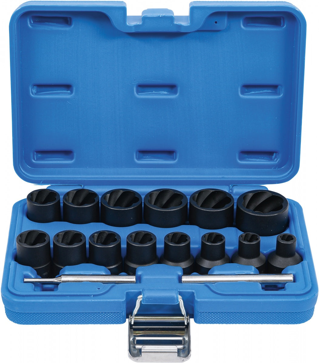 TWIST SOCKET SET (SPIRAL PROFILE) / SCREW EXTRACTOR | 12.5 MM (1/2") DRIVE | 8 - 27 MM | 16 PCS. (5269)