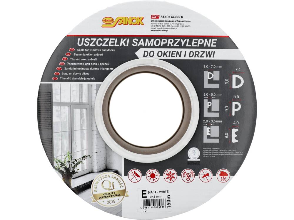 SEAL F.WINDOWS&DOORS EPDM T.E WHITE 150M (76755)