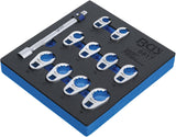 TOOL TRAY 1/6: CROWFOOT SPANNER SET | 10 MM (3/8") | 10 - 19 MM | 11 PCS. (9817)