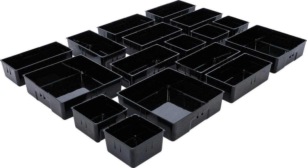 PLASTIC STRORAGE TRAYS | FOR WORKSHOP TROLLEY | 17 PCS. (9550)