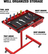 MOBILE ADJUSTABLE TELESCOPIC TABLE | WITH DRAWER (WT001)