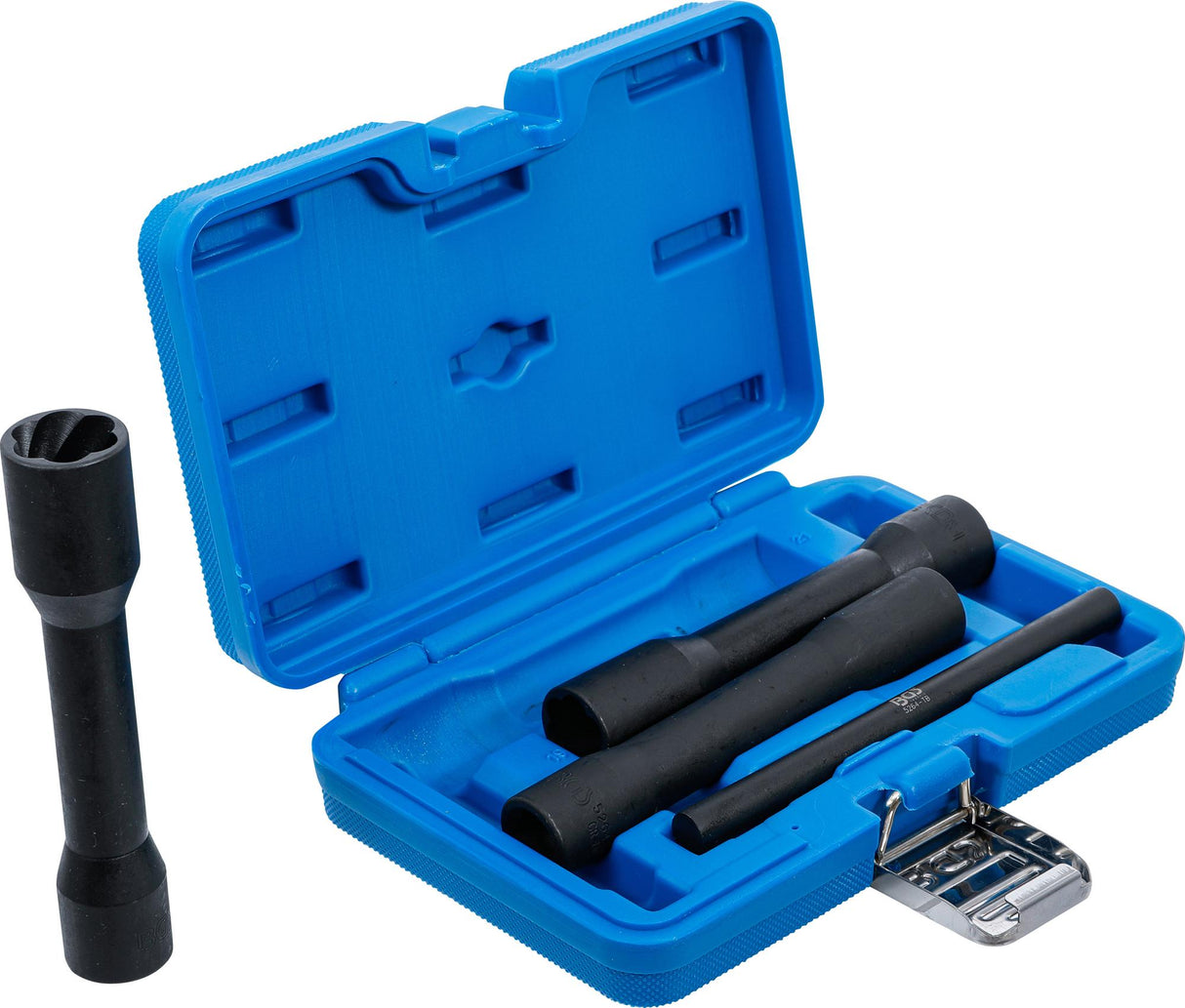 TWIST SOCKET SET (SPIRAL PROFILE) / SCREW EXTRACTOR, DEEP | 12.5 MM (1/2") DRIVE | 17 - 21 MM | 4 PCS. (5264)