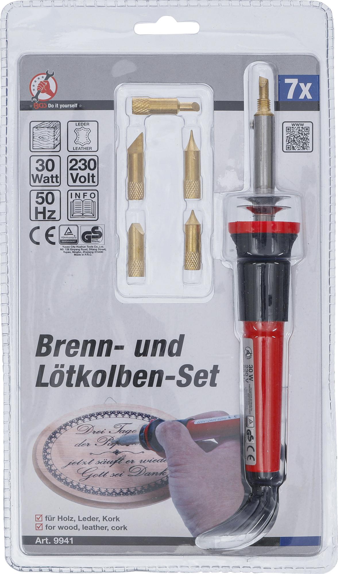 BURNING AND SOLDERING IRON INCL. ACCESSORIES | 7 PCS. (9941)