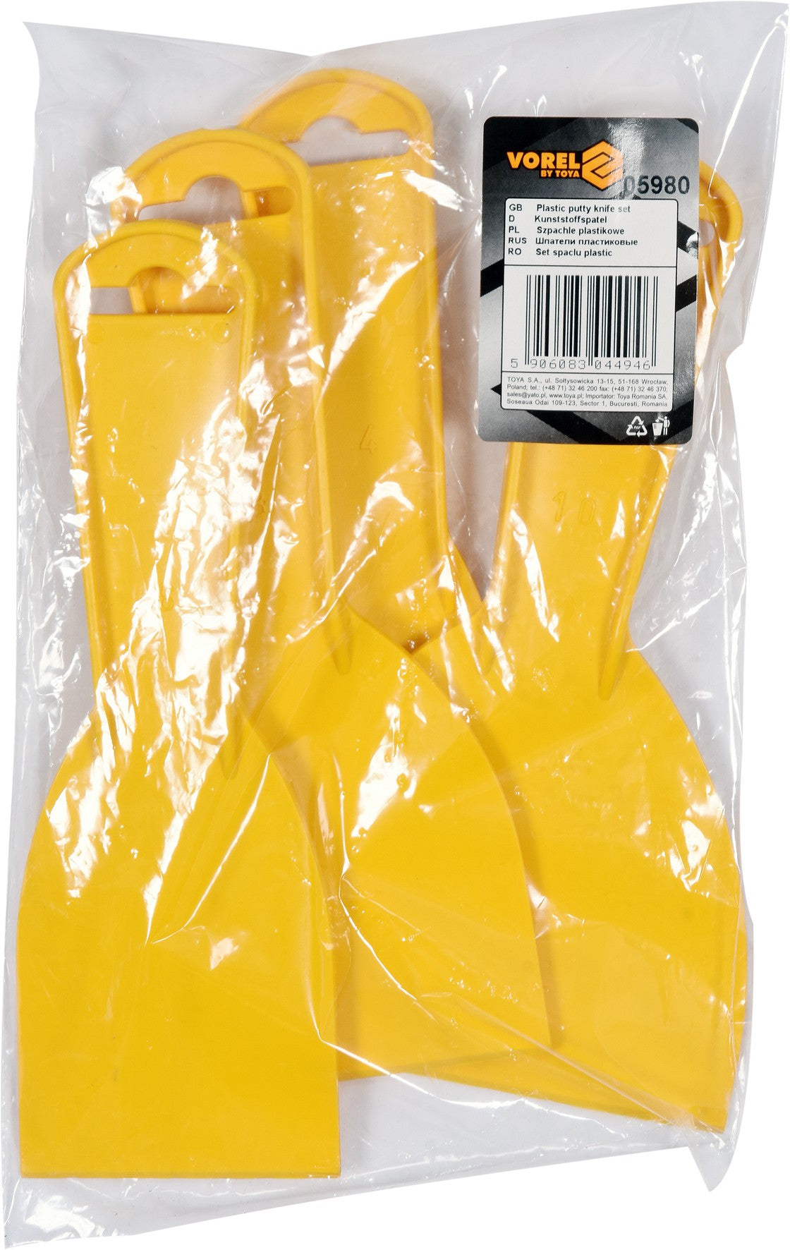 SPATULA / TROWEL SET | WITH HANDLES | 4 PCS. (05980)