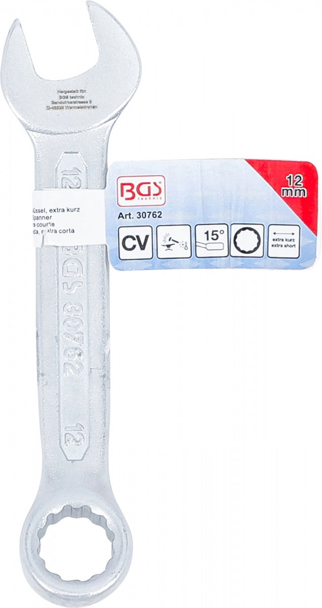 COMBINATION SPANNER | EXTRA SHORT | 12 MM (30762)