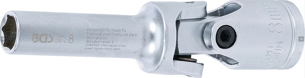 GLOW PLUG JOINT SOCKET, HEXAGON | 10 MM (3/8") DRIVE | 8 MM (2980)