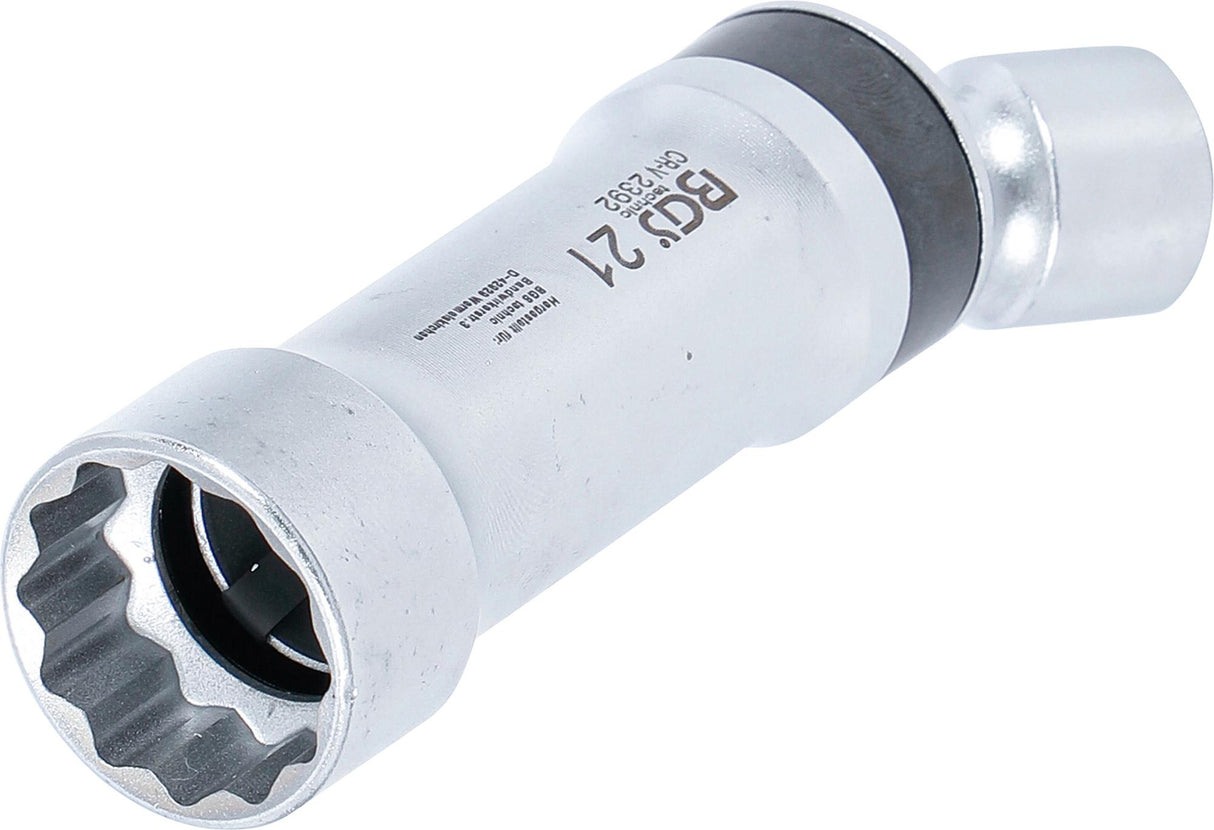 SPARK PLUG SOCKET, 12-POINT, WITH RETAINING SPRING | 10 MM (3/8") DRIVE | 21 MM (2392)