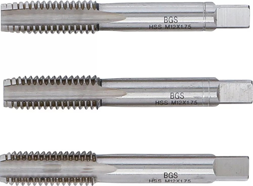 TAP SET | STARTER, PLUG, BOTTOMING TAP | HSS-G | M12 X 1.75 | 3 PCS. (936)