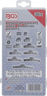 WHEEL BALANCING WEIGHT ASSORTMENT | 36 PCS. (9449)