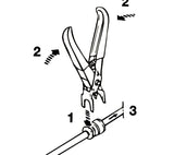 PLIERS SET FOR LOOSENING FUEL LINE CONNECTORS | 3 PCS. (8012)