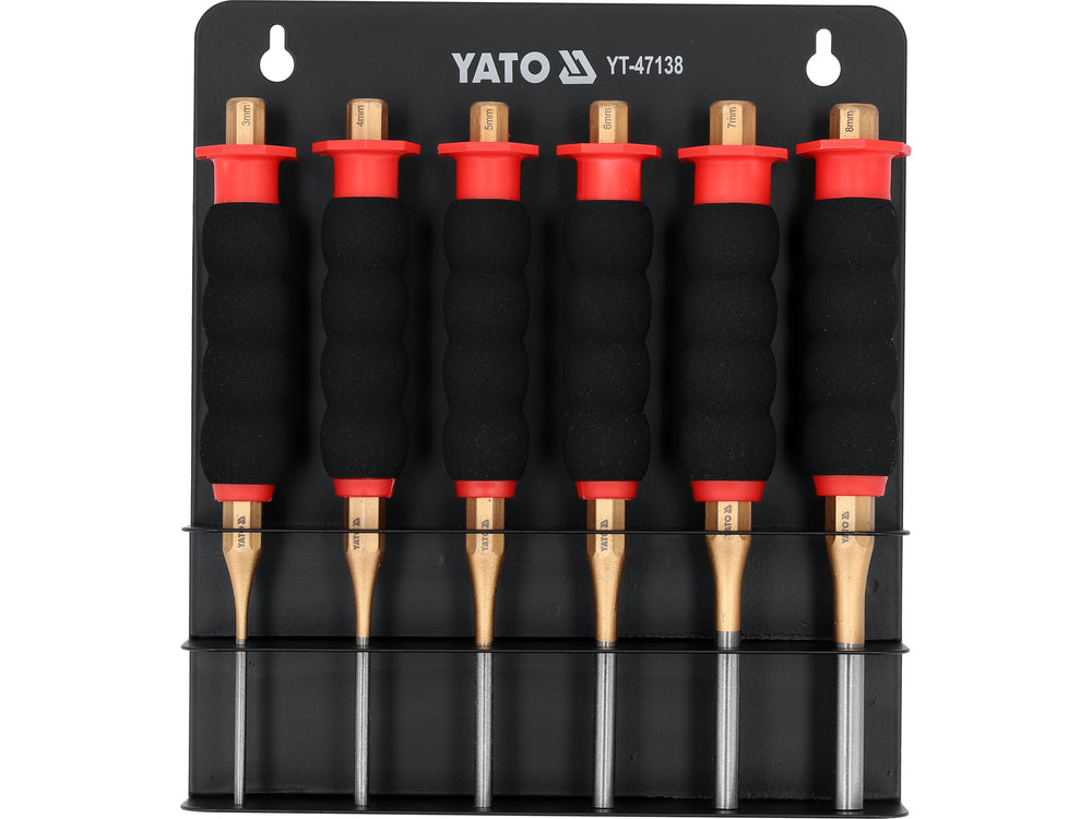 PIN PUNCH SET | 6 PCS | 3 - 8 MM (YT-47138)