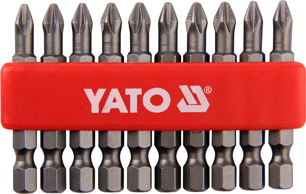 SCREWDRIVER BITS 10PCS  PH2X50MM S2 (YT-0478)