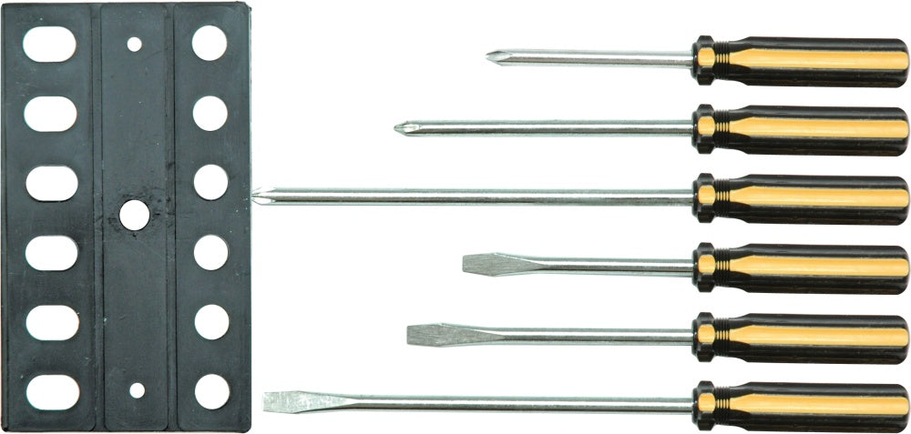 SCREWDRIVER SET, ON HANGER 6PCS (64090)