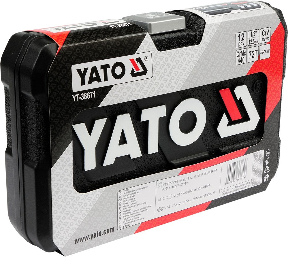 SOCKET SET 1/2" 12PCS (YT-38671)