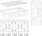OIL DRIP PAN | WITH OPEN MESH FLOORING | FOR 2 X 200-L DRUMS (70047)
