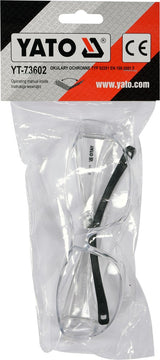 CLEAR SAFETY GLASSES, FIT OVER TYPE (YT-73602)
