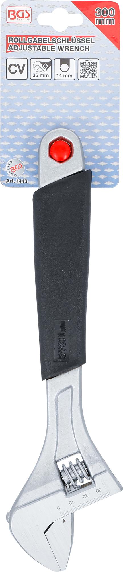 ADJUSTABLE WRENCH WITH SOFT RUBBER HANDLE | MAX. 36 MM (1443)