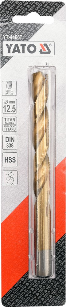 TWIST DRILL BIT HSS-TIN 12,5 MM (YT-44667)