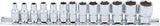 SOCKET SET, HEXAGON | 6.3 MM (1/4") DRIVE | 4 - 14 MM | 13 PCS. (9102)