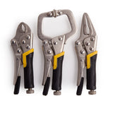 LOCKING MINI PLIERS SET | RUBBERIZED HANDLE | 3 PCS. (SK3697)