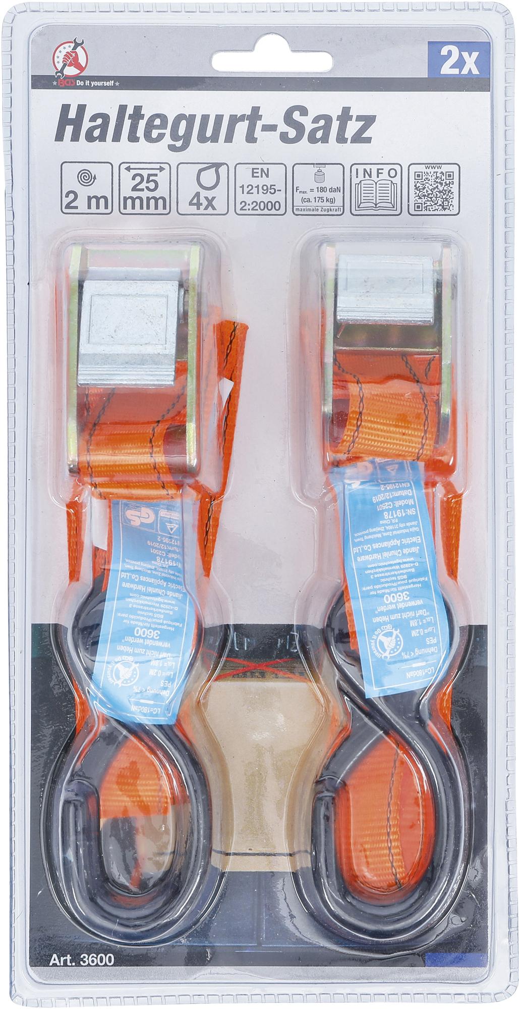 RETAINING STRAP KIT | 2 M X 25 MM | 2 PCS. (3600)