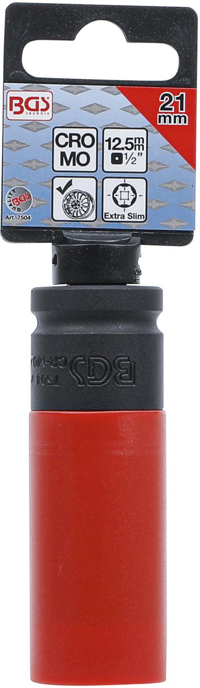 IMPACT SOCKET WITH PROTECTION | ULTRA NARROW | 12.5 MM (1/2") | 21 MM (7504)