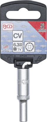 SOCKET, GEAR LOCK, DEEP | 6.3 MM (1/4") DRIVE | 5 MM (10155)
