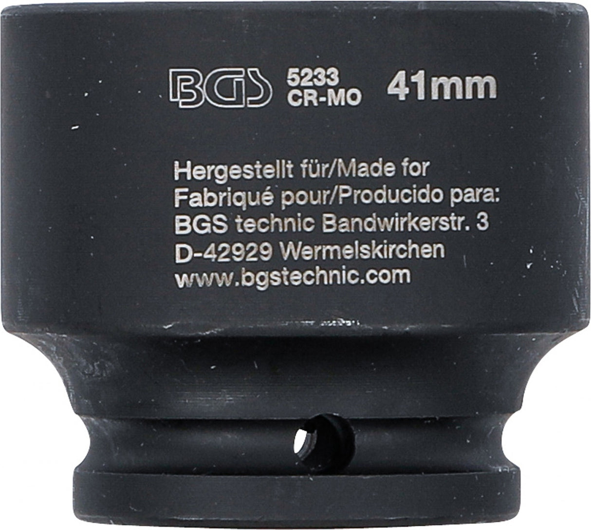 IMPACT SOCKET, HEXAGON | 12.5 MM (1/2") DRIVE | 41 MM (5233)