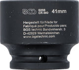 IMPACT SOCKET, HEXAGON | 12.5 MM (1/2") DRIVE | 41 MM (5233)
