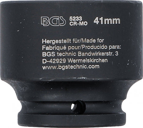IMPACT SOCKET, HEXAGON | 12.5 MM (1/2") DRIVE | 41 MM (5233)