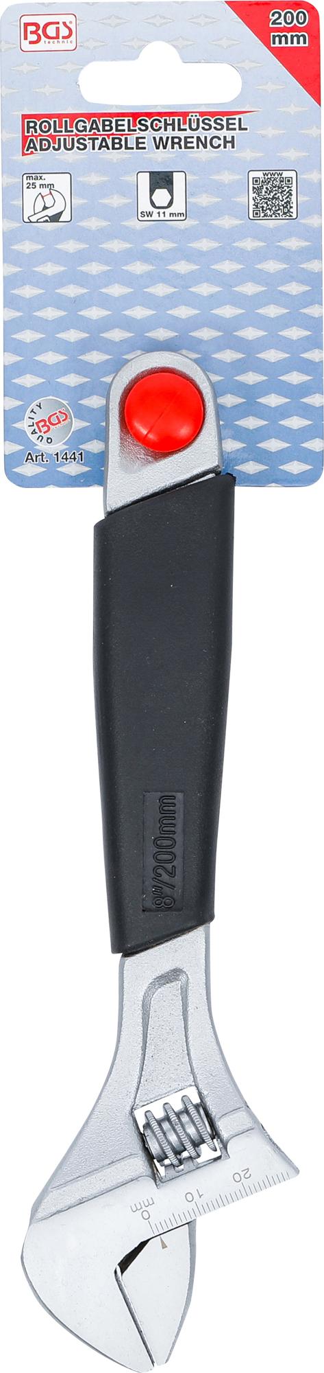 ADJUSTABLE WRENCH WITH SOFT RUBBER HANDLE | MAX. 25 MM (1441)