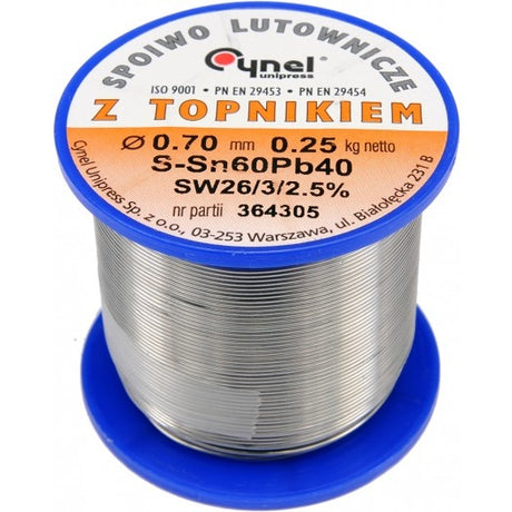 SOLDER SN60PB40 0.7MM 250G (76807)