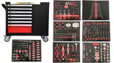 TOOL CABINET ON CASTERS XXL MAX | WITH TOOLS | 7 DRAWERS / 1 DOOR | 298 TOOLS (H70098)