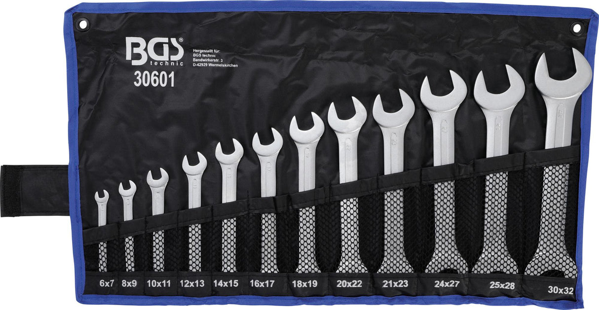 DOUBLE OPEN END SPANNER SET | 6 - 32 MM | 12 PCS. (30601)