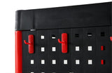 WORKSHOP TROLLEY | 3-LEVEL COMPOSITE WITH PARTS STORAGE | + 2 PERFORATIONS WITH 8 HOOKS (WT3P)