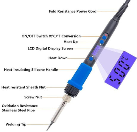 SOLDERING IRON KIT | DIGITAL | 100W | 8 PCS. (S8100)