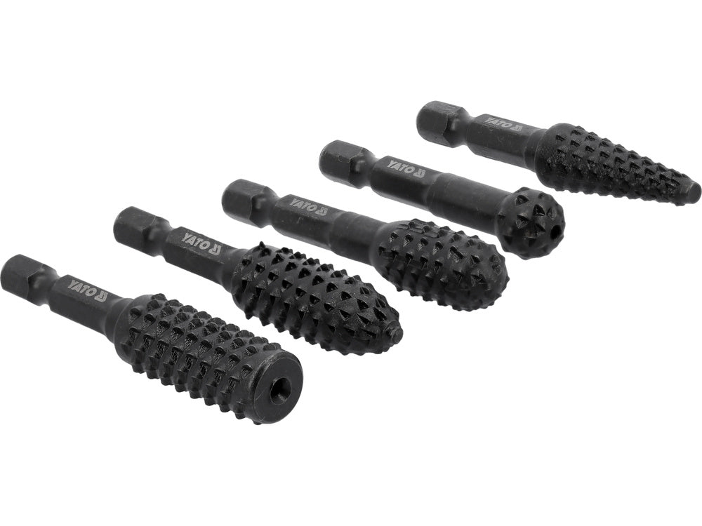 5 PCS ROTARY FILES FOR WOOD SET HEX (YT-61747)