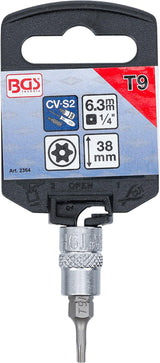 BIT SOCKET | 6.3 MM (1/4") DRIVE | T-STAR TAMPERPROOF (FOR TORX) T9 (2364)