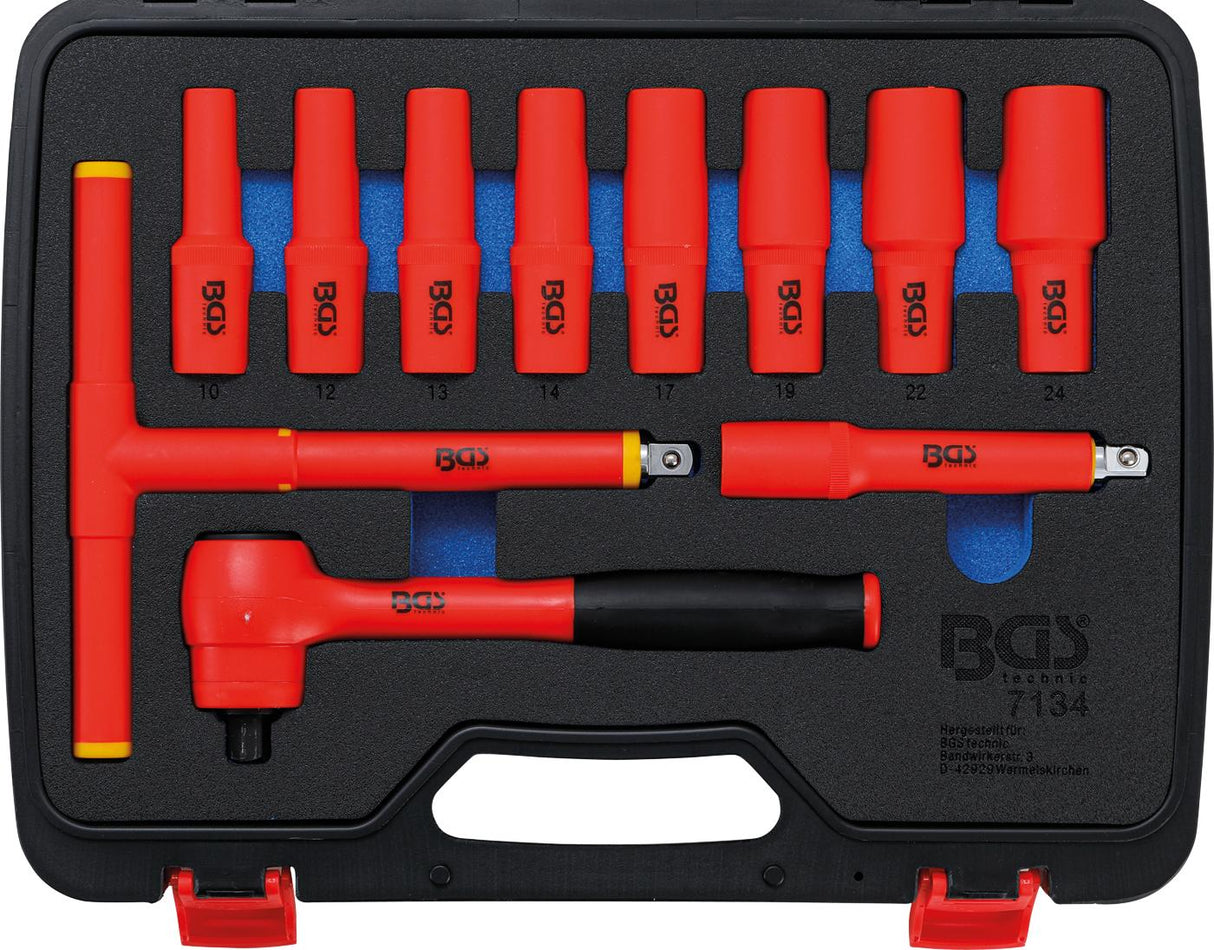 VDE SOCKET SET | 12.5 MM (1/2") DRIVE | 10 - 24 MM | 11 PCS. (7134)