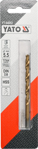 TWIST DRILL BIT HSS-TIN 5,5 MM (YT-44653)