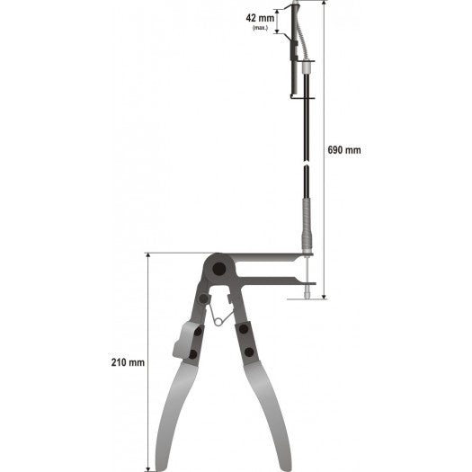 CLAMP PLIERS WITH CABLE 530 MM "STAHLBERG" (H3011701)